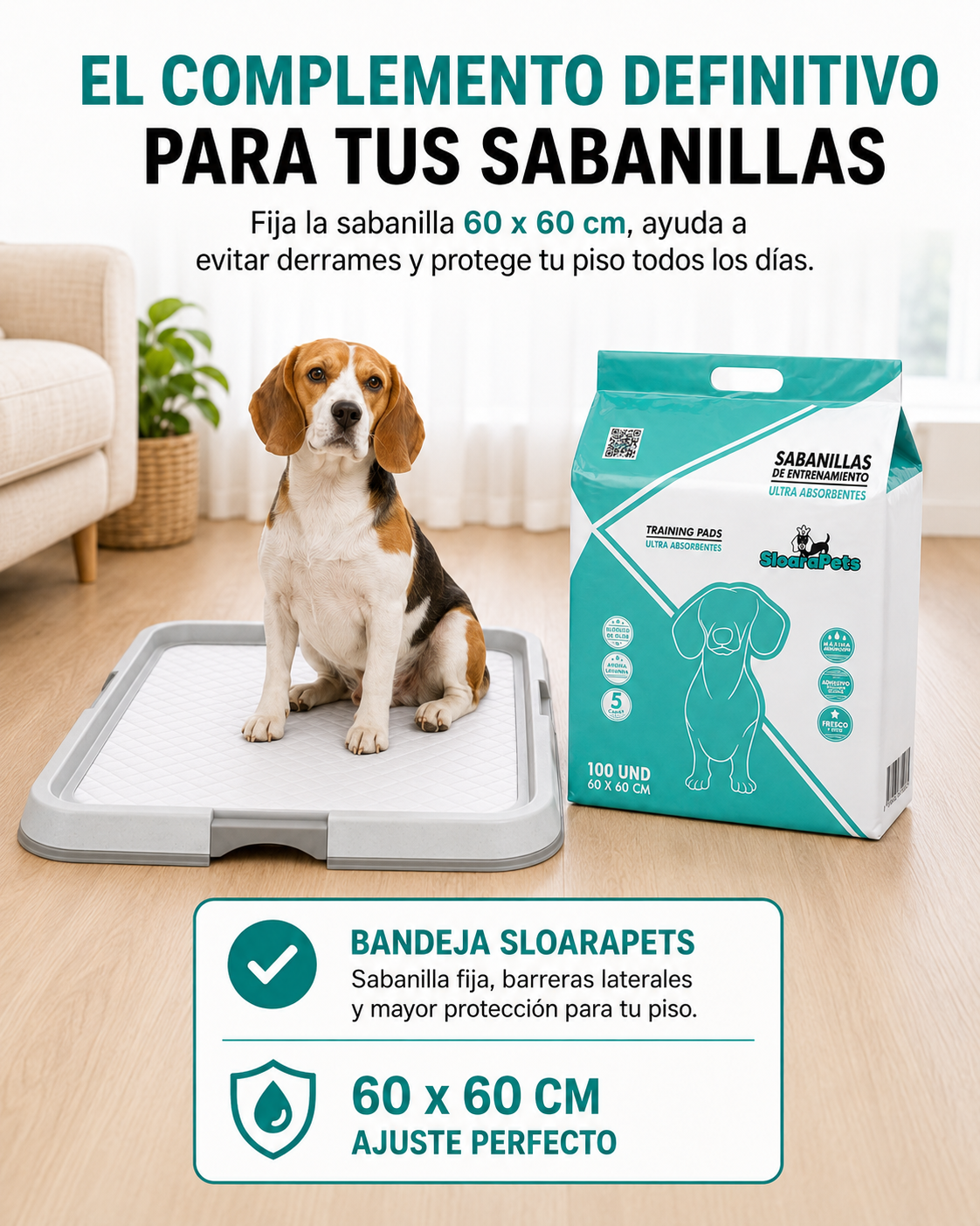 El Hack | Bandeja porta sabanillas para perros — Sloarapets