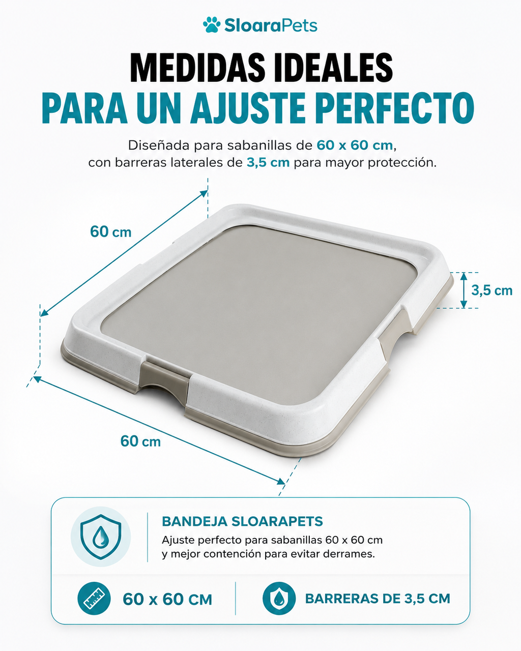Kit CarboPro | Bandeja + 100 sabanillas carbon activado — Sloarapets