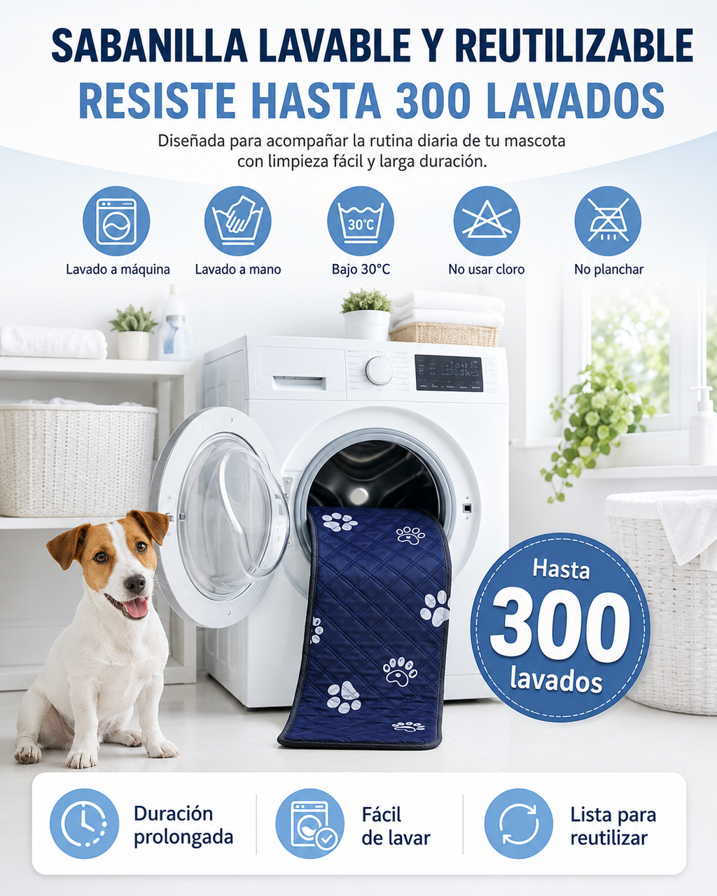 EcoPad 60 — Pack 2 und | Sabanilla lavable reutilizable 60x60cm — Sloarapets