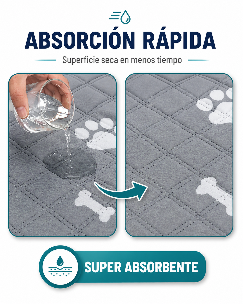 EcoPad 60 — Pack 2 und | Sabanilla lavable reutilizable 60x60cm — Sloarapets